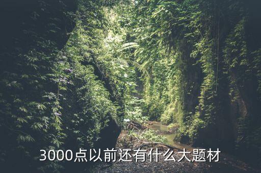 300073有什么題材，3000點(diǎn)以前還有什么大題材