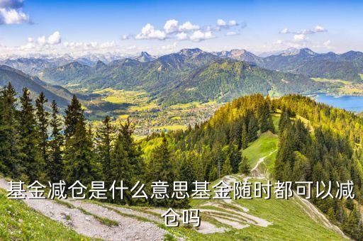 基金減倉是什么意思意思，請問基金術(shù)語 加倉和減倉 是什么意思 謝謝