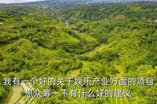 娛樂(lè)產(chǎn)業(yè)投資什么好，我有一個(gè)好的關(guān)于娛樂(lè)產(chǎn)業(yè)方面的項(xiàng)目想眾籌一下有什么好的建議