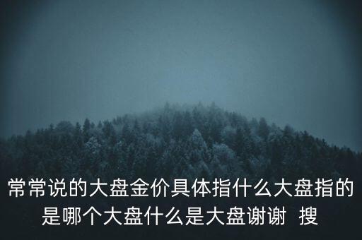 常常說的大盤金價(jià)具體指什么大盤指的是哪個大盤什么是大盤謝謝  搜