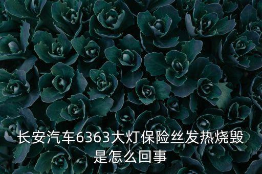 車的大燈保險(xiǎn)絲為什么過熱，長安汽車6363大燈保險(xiǎn)絲發(fā)熱燒毀是怎么回事