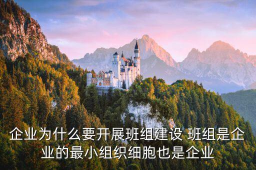 國(guó)企央企為什么要做班組建設(shè)，企業(yè)為什么要開展班組建設(shè) 班組是企業(yè)的最小組織細(xì)胞也是企業(yè)