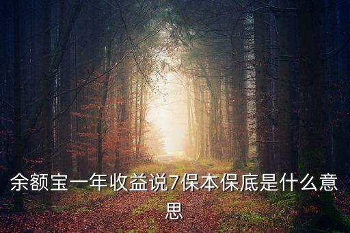 保底收益什么意思，保底收益猶豫期后可根據(jù)本金及保底收益作為還款來源 請問這