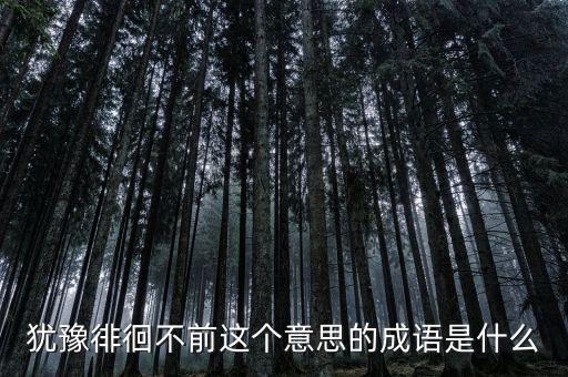 籌措不前是什么意思，猶豫徘徊不前這個(gè)意思的成語是什么
