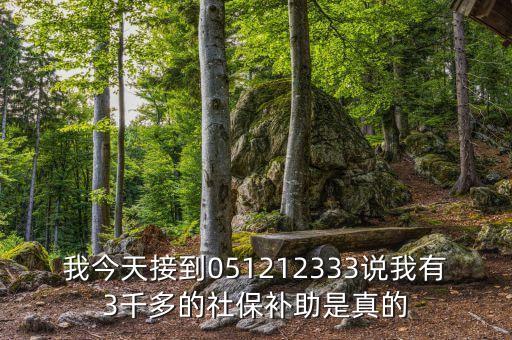 天津街道保險3千多的是什么意思，我今天接到051212333說我有3千多的社保補助是真的