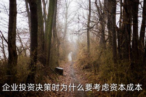 企業(yè)籌資為什么要考慮資金成本，企業(yè)籌資決策為什么要考慮資金成本