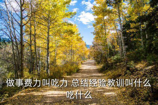 總結(jié)經(jīng)驗(yàn)教訓(xùn)叫什么，總結(jié)經(jīng)驗(yàn)教訓(xùn)叫吃什么