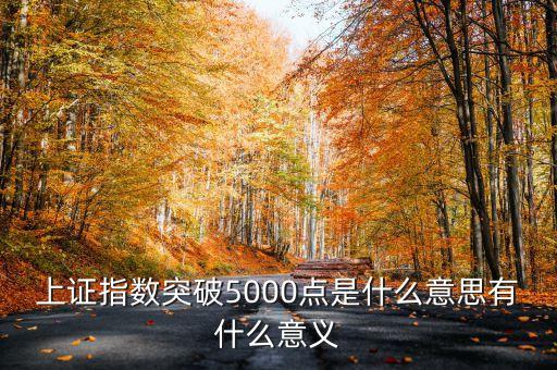 上證指數(shù)5000點是什么意思，上證指數(shù)突破5000點是什么意思有什么意義