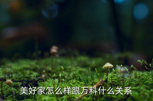 萬科家是什么關(guān)系，美好家和萬科是什么關(guān)系