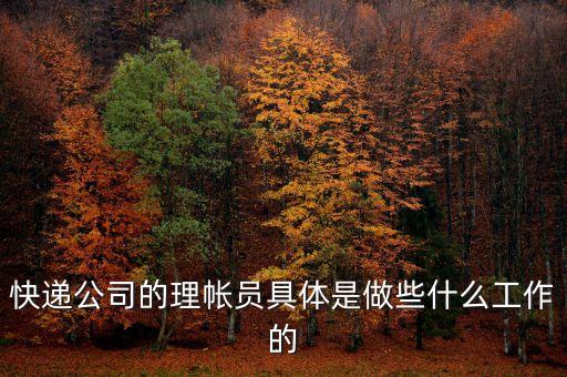 理賬需要做些什么，快遞公司的理帳員具體是做些什么工作的