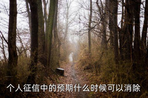 中國正信什么時候分紅，個人征信中的預期什么時候可以消除