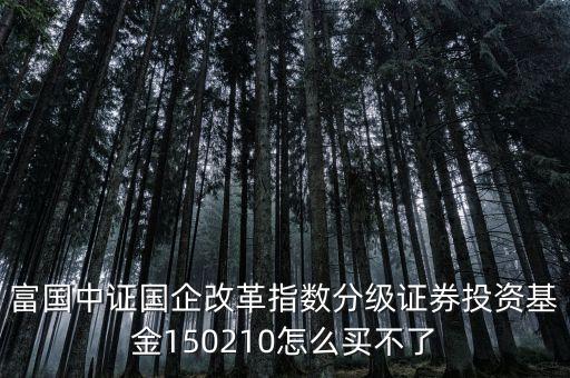 150210買的什么股票，富國中證國企改革指數(shù)分級(jí)證券投資基金150210怎么買不了