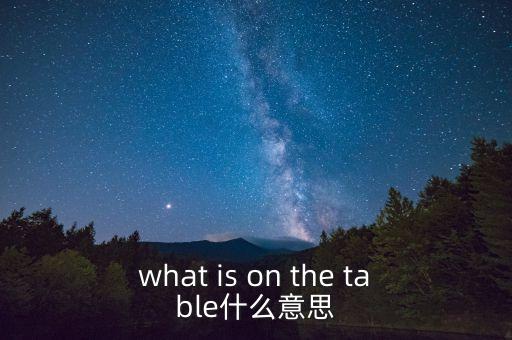 什么是中美bit談判，what is on the table什么意思