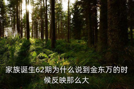 200年62期他為什么，家族誕生62期為什么說到金東萬的時(shí)候反映那么大