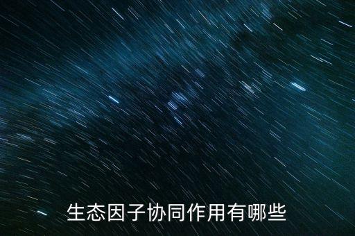 什么是生態(tài)協(xié)同，什么是協(xié)同作用