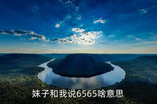 數(shù)字6565代表什么意思，妹子和我說(shuō)6565啥意思