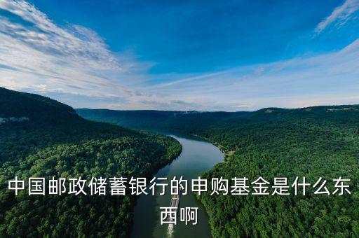 中國郵政儲(chǔ)蓄銀行的申購基金是什么東西啊