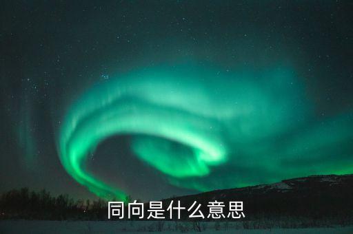 什么是同向交易，什么叫同向