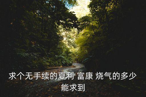 夏利安天然氣管需要什么手續(xù)嗎，求個(gè)無手續(xù)的夏利 富康 燒氣的多少能求到