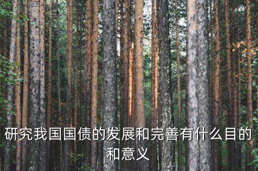 為什么要關(guān)注和研究公債問題，研究我國國債的發(fā)展和完善有什么目的和意義