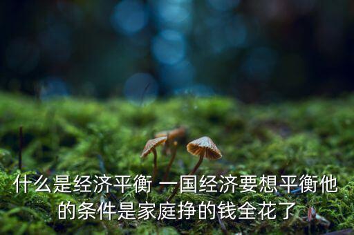 什么是經(jīng)濟(jì)再平衡，什么是全球經(jīng)濟(jì)再平衡