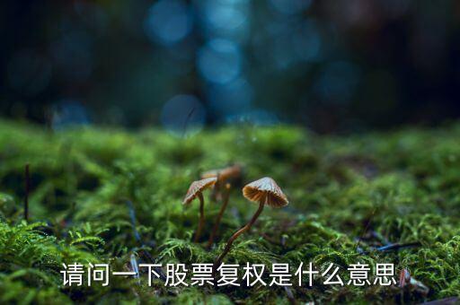 股票復(fù)權(quán)是什么意思，請問一下股票復(fù)權(quán)是什么意思