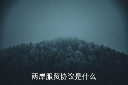 兩岸貨貿(mào)協(xié)議是什么，臺(tái)灣服貿(mào)協(xié)議是什么