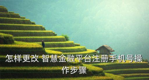 怎樣更改 智慧金融平臺注冊手機(jī)號操作步驟