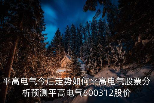 平高電氣今后走勢如何平高電氣股票分析預(yù)測平高電氣600312股價(jià)