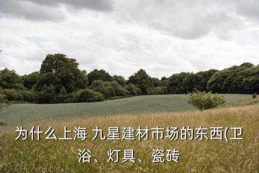 為什么上海 九星建材市場的東西(衛(wèi)浴、燈具、瓷磚