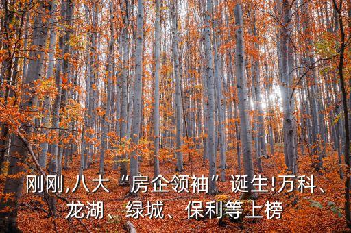 剛剛,八大“房企領(lǐng)袖”誕生!萬(wàn)科、龍湖、綠城、保利等上榜