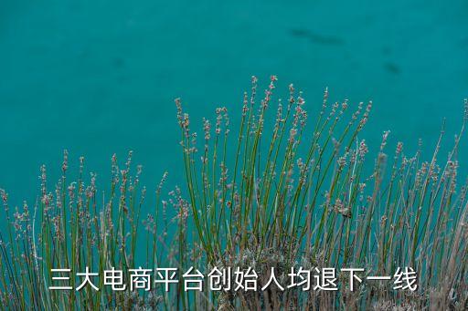 三大電商平臺創(chuàng)始人均退下一線