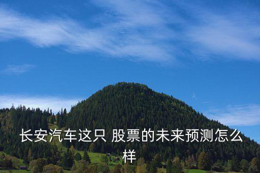  長安汽車這只 股票的未來預測怎么樣