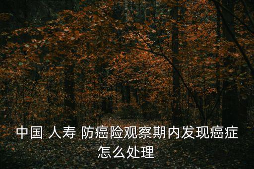中國人壽防癌險(xiǎn)實(shí)際案例