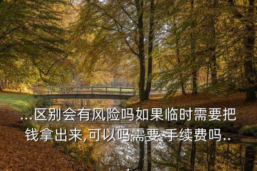 ...區(qū)別會有風(fēng)險(xiǎn)嗎如果臨時(shí)需要把錢拿出來,可以嗎需要 手續(xù)費(fèi)嗎...