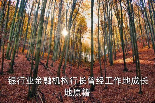  銀行業(yè)金融機構(gòu)行長曾經(jīng)工作地成長地原籍