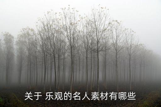 關(guān)于 樂(lè)觀的名人素材有哪些