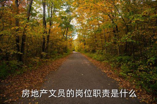  房地產文員的崗位職責是什么