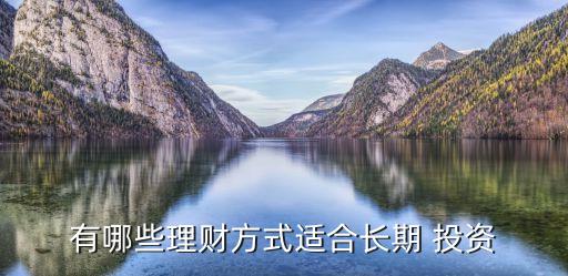 有哪些理財(cái)方式適合長(zhǎng)期 投資
