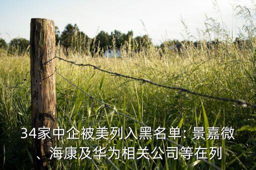 34家中企被美列入黑名單: 景嘉微、?？导叭A為相關公司等在列