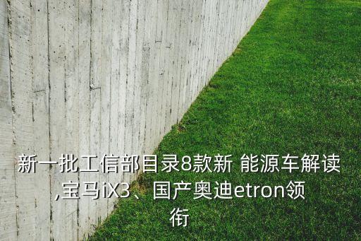 新一批工信部目錄8款新 能源車解讀,寶馬iX3、國產(chǎn)奧迪etron領(lǐng)銜