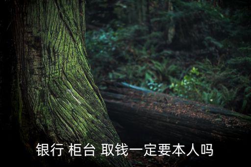 銀行 柜臺(tái) 取錢一定要本人嗎