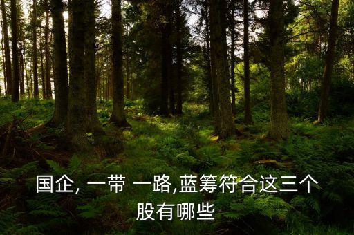 國企, 一帶 一路,藍(lán)籌符合這三個股有哪些