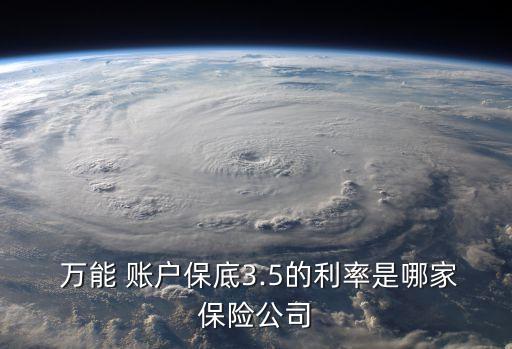  萬能 賬戶保底3.5的利率是哪家保險公司