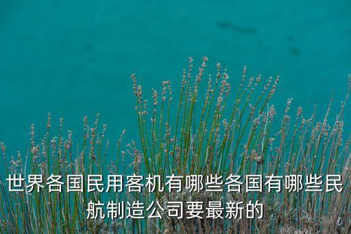 世界各國民用客機(jī)有哪些各國有哪些民航制造公司要最新的
