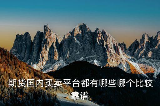  期貨國內(nèi)買賣平臺(tái)都有哪些哪個(gè)比較靠譜