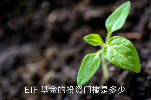 ETF 基金的投資門(mén)檻是多少