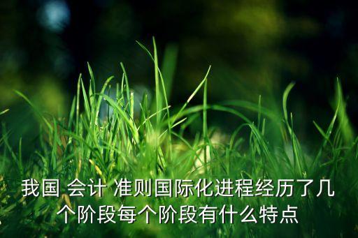 中國會(huì)計(jì)準(zhǔn)則的發(fā)展,我國會(huì)計(jì)準(zhǔn)則發(fā)展有幾個(gè)階段