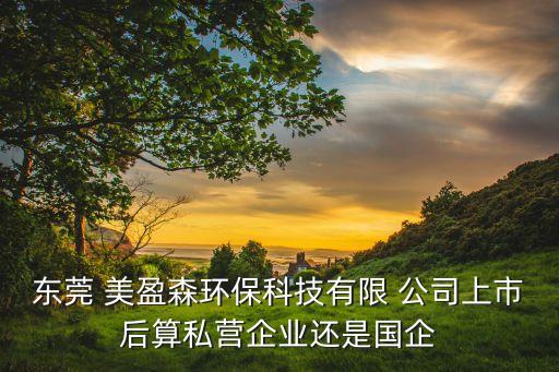 東莞 美盈森環(huán)?？萍加邢?公司上市后算私營企業(yè)還是國企