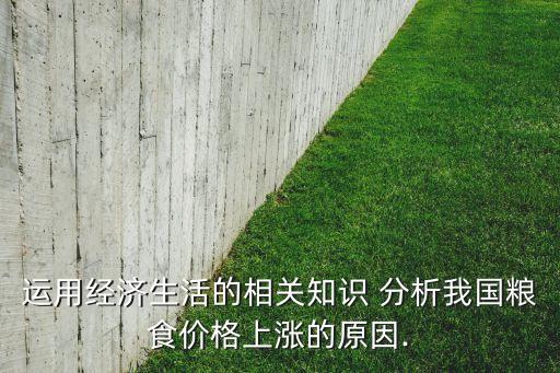 運(yùn)用經(jīng)濟(jì)生活的相關(guān)知識 分析我國糧食價(jià)格上漲的原因.